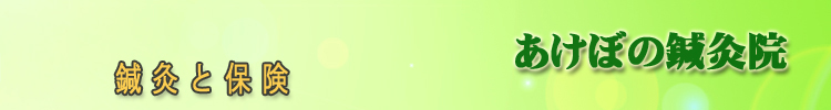鍼灸と保険 あけぼの鍼灸院(福島県矢吹町)保険治療について